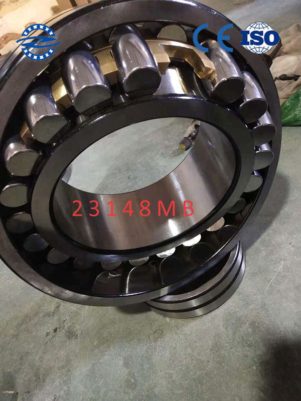 แบริ่งลูกกลิ้งทรงกลมกรงทองเหลือง 23148 ​​W33 / MB Parallel Bore Type 240 * 400 * 128MM