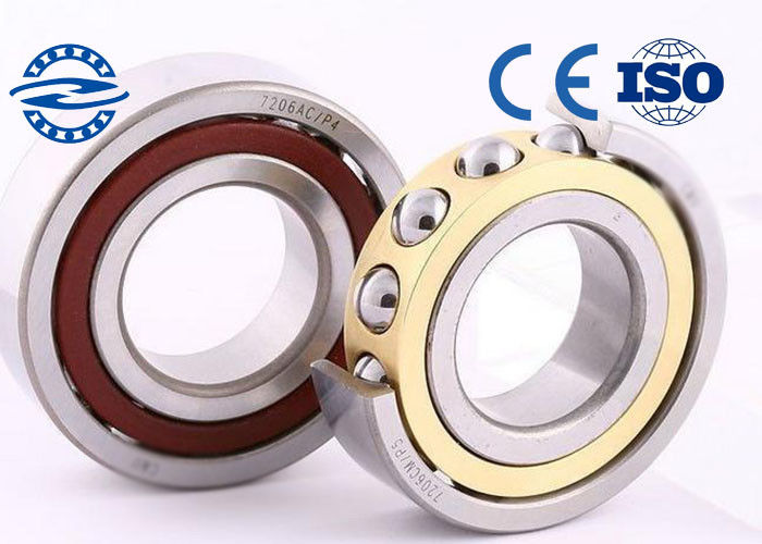 Chrome Steel Gcr15 ตลับลูกปืนเม็ดกลมสัมผัสมุมวัสดุ 7000 ขนาด 10*26*8mm