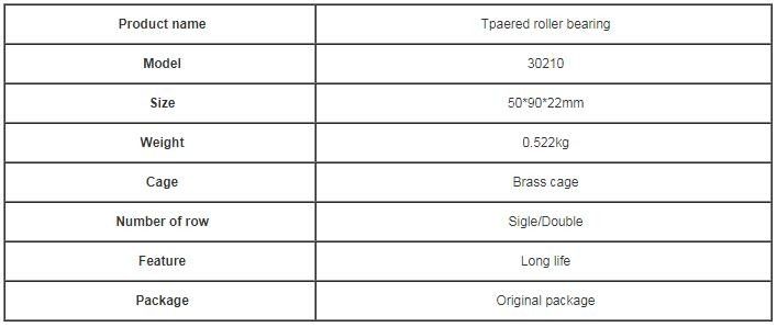 แบริ่งลูกกลิ้งเรียว 30210 สำหรับอุปกรณ์การแพทย์ขนาด 50 * 90 * 22 mm