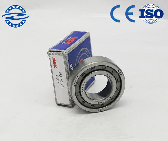 แถวเดี่ยว P0 C1 NJ205E แบริ่งลูกกลิ้งทรงกระบอกขนาด 25*52*15mm